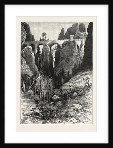 The Bastei Bridge, Saxon Switzerland, Sachsische Schweiz, Bastei, Germany by Anonymous