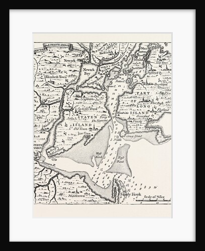 Map of New York About the Middle of the Eighteenth Century by Anonymous