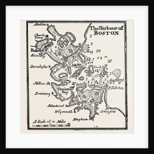 Plan of the Harbour of Boston at the Beginning of the 18th Century by Anonymous