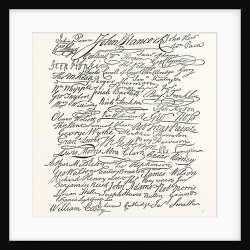Facsimile of the Signatures to the Declaration of Independence by Anonymous