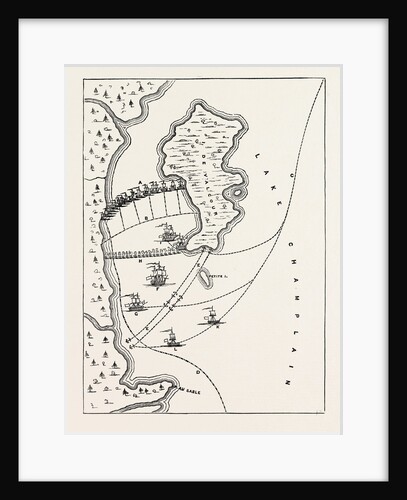 Plan of the Defeat of the American Fleet, Under Benedict Arnold, on Lake Champlain, October 11, 1776 by Anonymous
