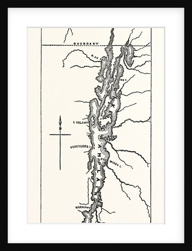 Map of Lake Champlain by Anonymous