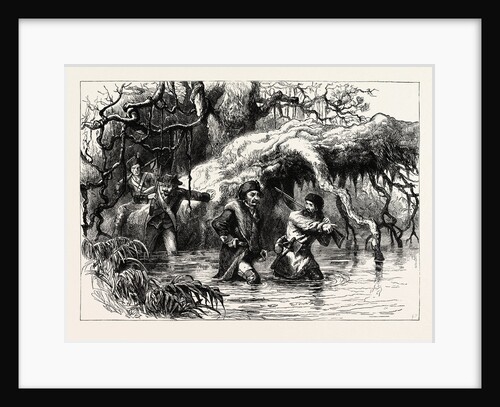 Clarke and His Soldiers Crossing the Wabash by Anonymous