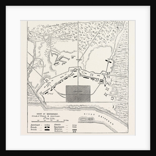 Plan of the Position Before Savannah, United States of America; Siege of Savannah by Anonymous