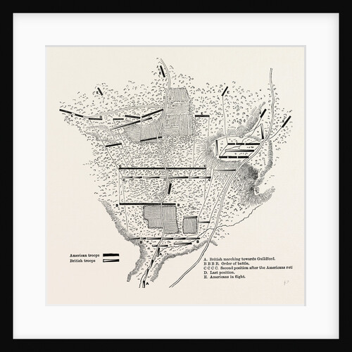 Plan of the Battle of Guildford by Anonymous