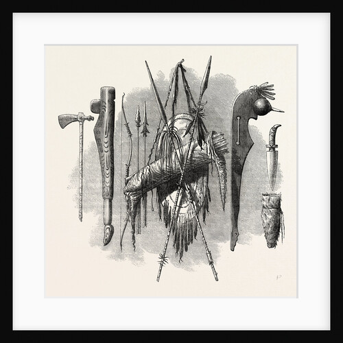 Indian Weapons; Spear, Axe, Bow and Arrow by Anonymous