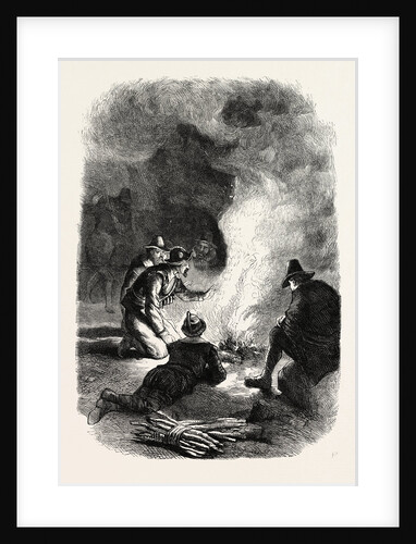 Pilgrim Fathers Round a Watch-Fire by Anonymous