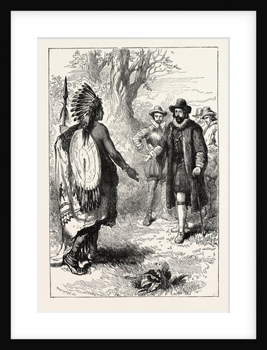 Reception of a Narragansett Warrior by John Winthrop by Anonymous