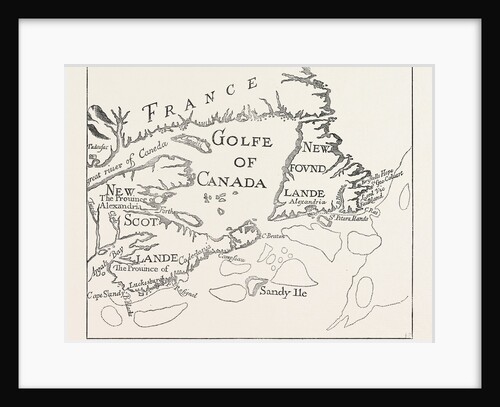 Old Map of Acadie, Canada by Anonymous