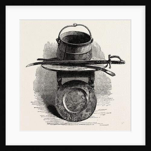 Miles Standish' S Sword, Pot, and Platter, Preserved in Pilgrim Hall, New Plymouth by Anonymous