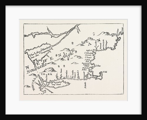 New England in 1684, United States of America, from a Map Engraved by Michault by Anonymous