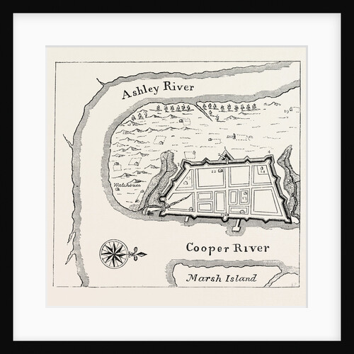 A Draught of the Town and Harbour of Charleston, 1715 by Anonymous