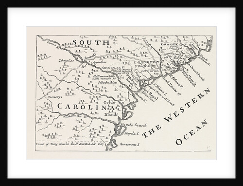 Map of South Carolina in 1730 by Anonymous