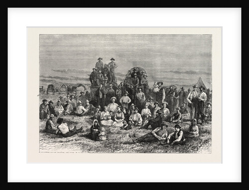 An Encampment of Mormon Converts in the Desert, North America by Anonymous