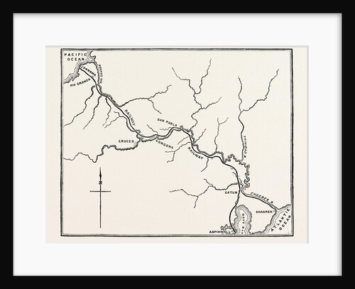 Map of the Panama Railroad, Panama by Anonymous