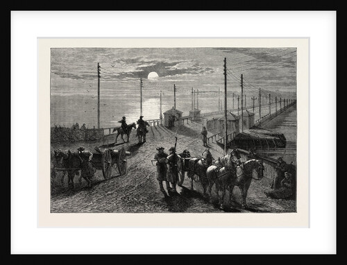 Guarding a Bridge Over the Potomac, American Civil War by Anonymous
