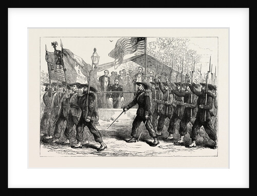 March Past of the Garibaldi Guard Before President Lincoln, American Civil War by Anonymous