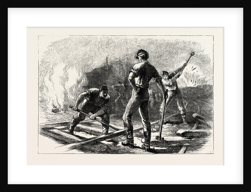 Troops Tearing Up a Railway, American Civil War by Anonymous
