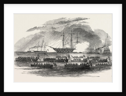 Grand Naval Funeral Procession of Captain Sir Henry M. Blackwood, in Portsmouth Harbour by Anonymous