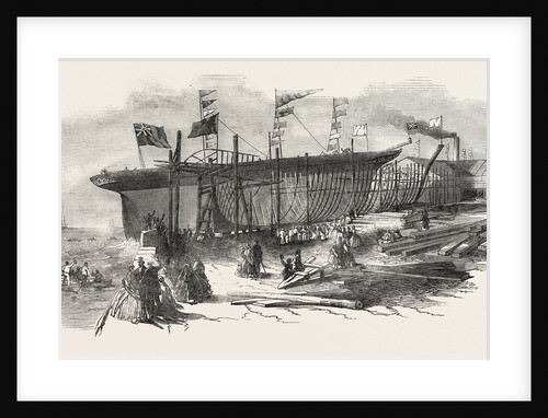 Launch of the Marion Macintyre, and Part of the Ship Iron Frame, at Messrs Jordan and Getley's Building Yard Liverpool by Anonymous