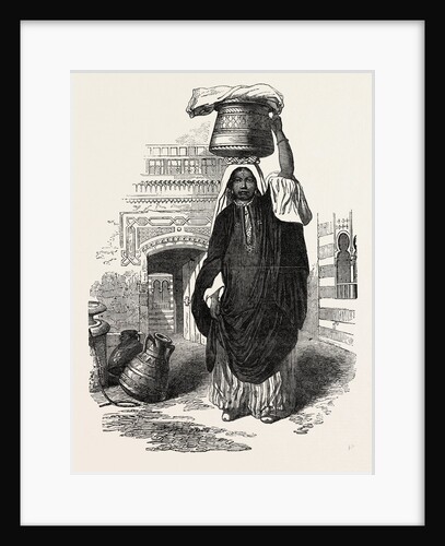 Arab Girl Returning from the Bath, Cairo, Egypt, from Characters, Costumes and Modes of Life in the Valley of the Nile. by Anonymous