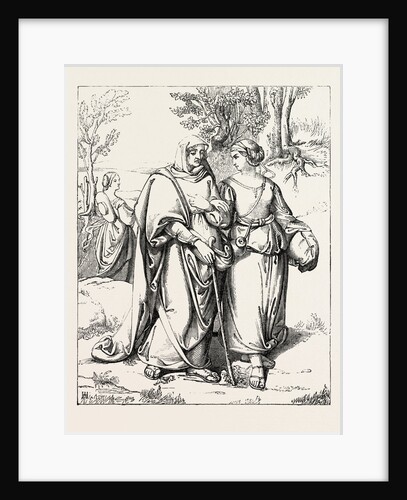 Ruth and Naomi, August Ferdinand Hopfgarten by Anonymous
