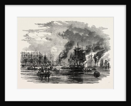 Colliers Leaving the Harbour, North Shields, after the Breaking Up of the Strike by Anonymous