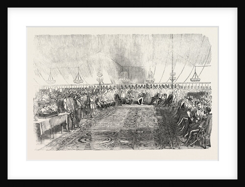 The Reception in Full Durbar, at Wuzeerabad, of the Maharaja Goolab Sing, by the Governor-General of India by Anonymous