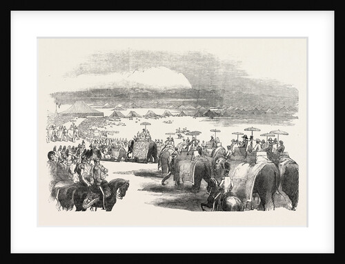 The Governor-General of India Proceeding in State to Return the Visit of the Maharaja Goolab Sing; the Camp at Kashmeer by Anonymous