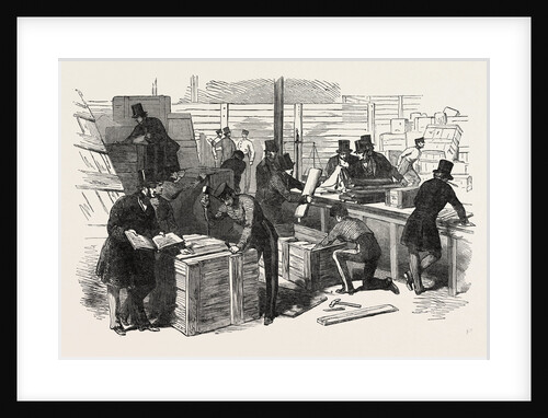 Unpacking Goods in the Great Exhibition Building, the Crystal Palace, Hyde Park, London by Anonymous