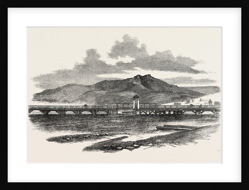 Bridgewater Bridge: View Towards Mount Dromididary, Hobart Town, Australia by Anonymous
