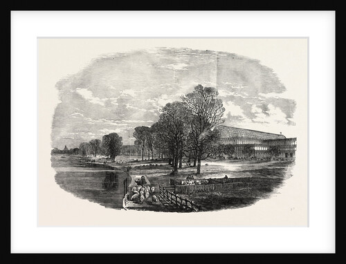 The Great Exhibition Building, the Crystal Palace, in Hyde Park, London, Sketched from Kensington Gardens Bridge by Anonymous