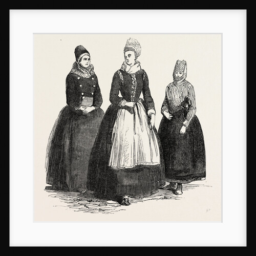 Costumes on the Island of Funen, Denmark: Confirmation Dress, Bridal Dress, Fisherman's Wife by Anonymous
