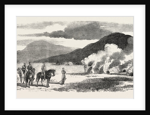 The Kaffir War: Part of Colonel Mackinnon's Patrol of the Cape Corps Burning the Kraals of a Rebel Kaffir Chief, South Africa by Anonymous