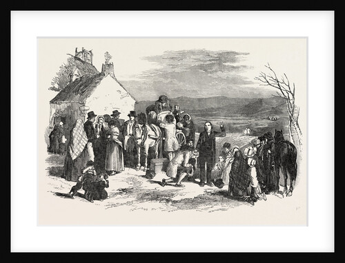 Irish Emigrants Leaving Home, the Priest's Blessing, Ireland by Anonymous