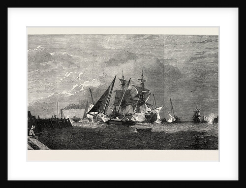 Exhibition of the Society of Painters in Water Colours, Vessels Leaving the Harbour of Great Yarmouth by Anonymous