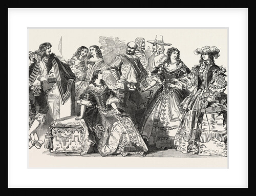 Costumes Worn by Mr. Pemberton Leigh, Lady Augusta Hare, Officers of the 4th Dragoons, Lady Middleton, the Marchioness of Stafford by Anonymous