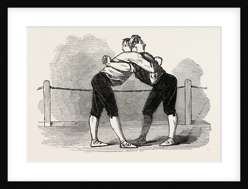 Old English Sports at Saville House, Leicester Square, London: Westmoreland Wrestling the Hold by Anonymous