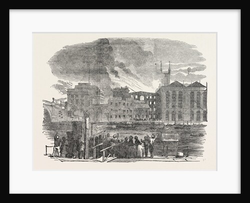 Destructive Fire at Hibernia Wharf, Southwark, London by Anonymous