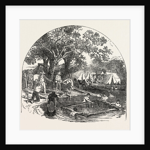 Formation of a Bridge by the Mormons by Anonymous