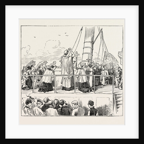 On the Way to Paray-Le-Monial, France: Mass on Board the Steamer by Anonymous