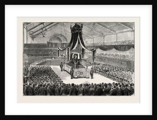 The Funeral of the Duke of Brunswick at Geneva: The Service in the Hall of the Reformation, Switzerland by Anonymous