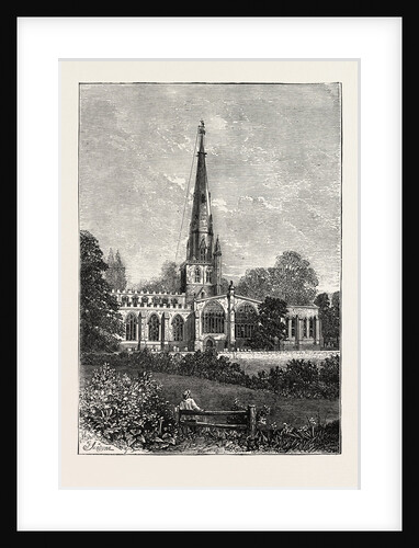 Fixing the Weathercock, Ashbourne Church, Derbyshire by Anonymous