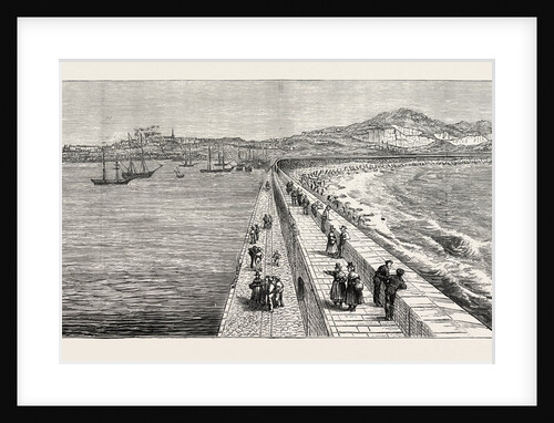 Inauguration of the Holyhead Breakwater and Harbour of Refuge by H.R.H. The Prince of Wales: View of the Head from the Breakwater, Wales by Anonymous