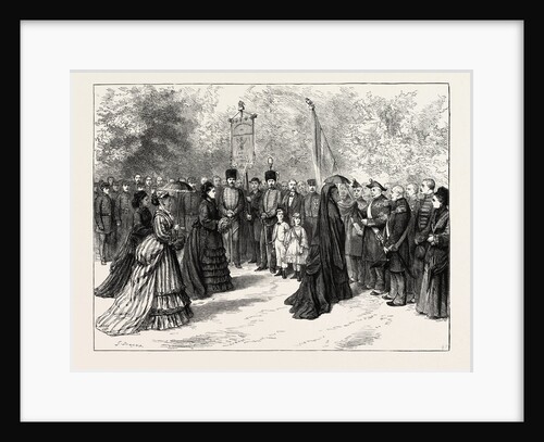 The Fete Napoleon at Chislehurst: Reception of the Visitors by the Ex-Empress Eugenie in the Garden of Camden Place by Anonymous