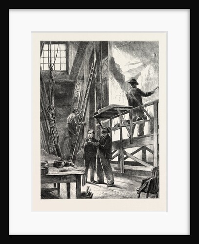 A Scene Painter's Studio: Preparing for Christmas, Sketched at the Haymarket Theatre, London by Anonymous