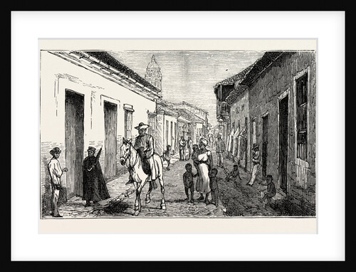 Views in Santiago De Cuba: A Street View in the Town, Cuba by Anonymous