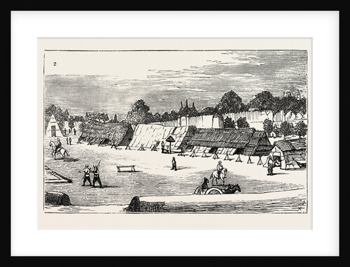 The Russian Expedition to Khiva: Encampment of the Turkestan Army Under the Walls of the Town of Khiva by Anonymous