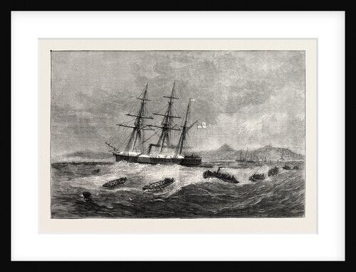 The Ashantee War: Landing the Forces for Sir Garnet Wolseley's Recent March on Dunquah, Anglo Ashanti War, Ghana by Anonymous