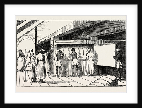 Interior of Shuna: The Hydraulic Press, Banding the Bales, Egypt by Anonymous